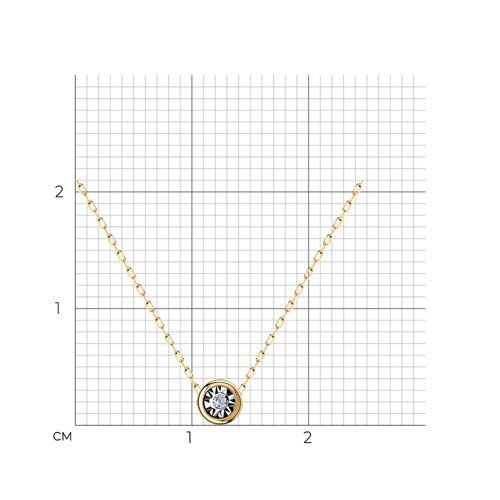 Колье из комбинированного золота (Арт.51-270-01080-1)