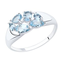 Кольцо из серебра с топазами (Арт.94-310-00685-1)