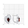 Серьги из серебра с гранатами и фианитами (Арт.94-320-00630-2)