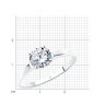 Серебряное помолвочное кольцо с фианитом (Арт.94010279)