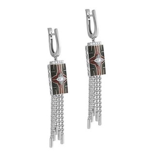 Серьги золотые с бриллиантами «Городские огни» Kabarovsky (арт.2-1124-1001)