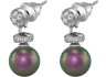 Серьги серебряные с жемчугом и куб. цирконием Pearl Kiss 19S, Rivoli (арт.ABS-12-8-19-S)