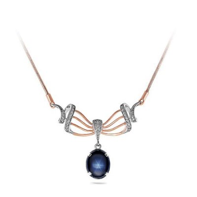 Ожерелье золото с сапфиром и бриллиантами «Отражение небес» Kabarovsky (арт. 6-0024-1400)
