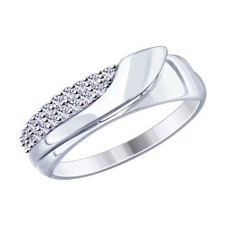 Кольцо из серебра с фианитами (Арт.94012671)