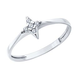 Кольцо из серебра с фианитами (Арт.94013765)