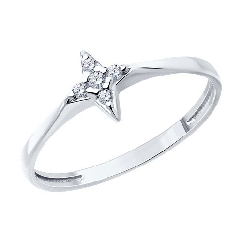 Кольцо из серебра с фианитами (Арт.94013765)