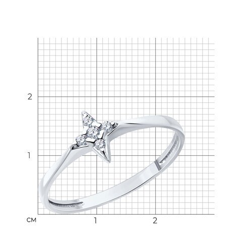 Кольцо из серебра с фианитами (Арт.94013765)