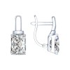 Серьги из серебра с фианитом «Городской Престиж» Соколов (арт.9402)
