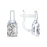 Серьги из серебра с фианитами (Арт.94022276)