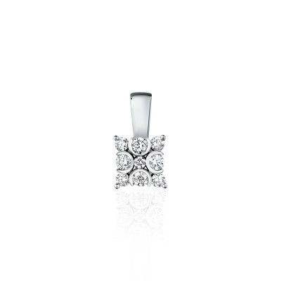 Кулон из белого золота с бриллиантами «Elegance Сияние форм» Estet (арт.01П6215180)