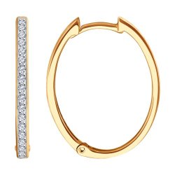 Серьги из золота с фианитами (Арт.029651)