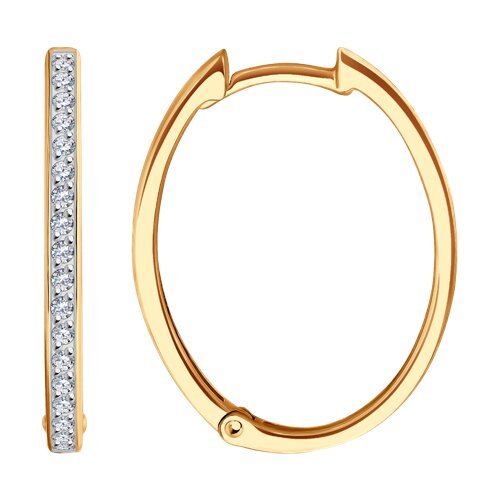 Серьги из золота с фианитами (Арт.029651)