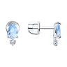 Серьги из серебра с фианитами (Арт.94024985)