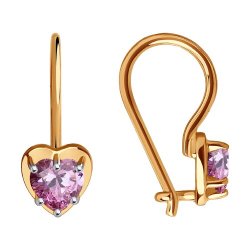 Серьги из золота с фианитами (Арт.029812)