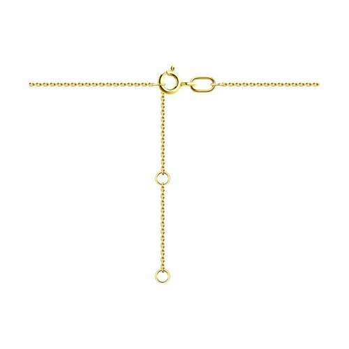 Колье золотое пробы 585 с изумрудом г/т выращенным колумбия (Арт.770501-2)