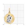 Подвеска из комбинированного золота с алмазной гранью (Арт.031375)