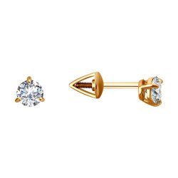 Серьги из золота с фианитами (Арт.0200342)
