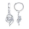 Серьги из серебра с фианитами (Арт.94026030)