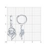 Серьги из серебра с фианитами (Арт.94026030)