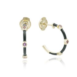 Серьги из золота с аметистом Русские Самоцветы (Арт.88844_bk)