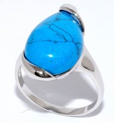 Кольцо Серебряные крылья (Арт.21sr000887c-1-96_biryuzapr)