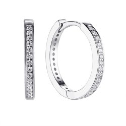Серьги из серебра с фианитом (Арт.cz-e04398-x-w-x-x-w)