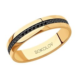 Обручальное кольцо из золота с бриллиантами (Арт.1011305-01)