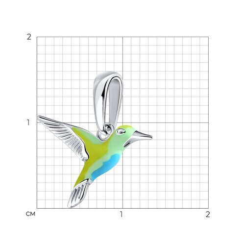 Подвеска из серебра с эмалью (Арт.94033097)