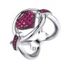 Кольцо с корундом «Chain Heart» серебро 925 Fresh Jewelry (арт.CZ-R02922-X-WB-X-X-RC)