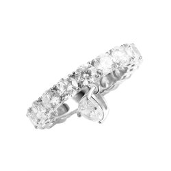 Кольцо из серебра с фианитом (Арт.cz-r4007-5-x-w-w-x-w)