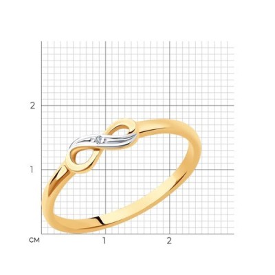 Кольцо из золота с бриллиантом «Знак бесконечной нежности» Соколов (арт.1011995)
