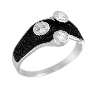 Кольцо серебряное с фианитами «Universe Galaxy» Fresh Jewelry (арт. Gl-R00143-X-W-W-X-B)