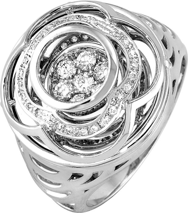 Кольцо из белого золота с бриллиантом (Арт.21_2044)