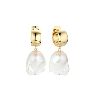 Серьги с жемчугом Baroque Pearl из серебра 925 Fresh Jewelry (арт.PI-E447-16-X-L-PN-X-X)