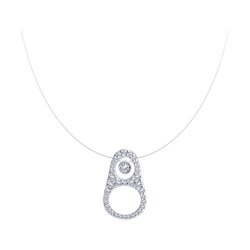 Колье из серебра с фианитами (Арт.94070489)