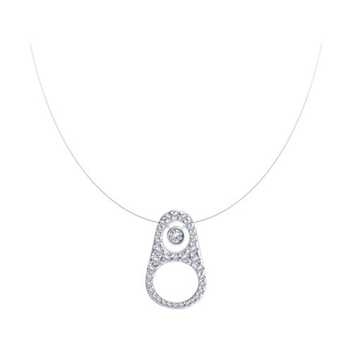 Колье из серебра с фианитами (Арт.94070489)