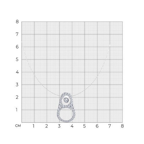 Колье из серебра с фианитами (Арт.94070489)