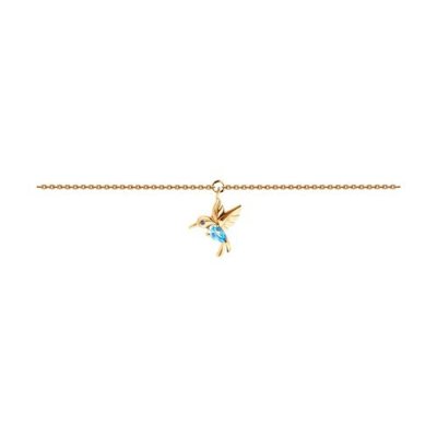 Браслет золотой пробы 585 с топазом (Арт.750481)