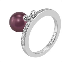 Кольцо из серебра с жемчугом и кристаллом swarovski (Арт.zar-14-8-18-s)