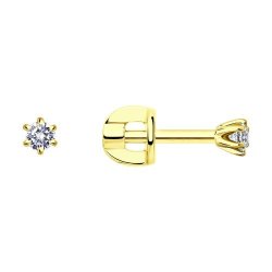 Серьги из желтого золота с бриллиантами (Арт.1021814-2)