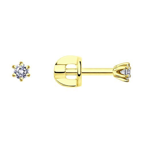 Серьги из желтого золота с бриллиантами (Арт.1021814-2)