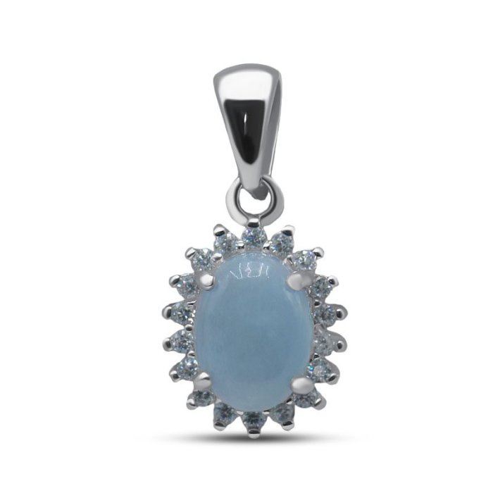 Подвеска Серебряные крылья (Арт.2312733628_akvamarin_kubcirkonii)