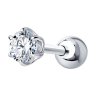 Серьга  из серебра с фианитом (Арт.94170195)