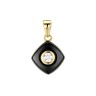 Кулон с керамикой и фианитом «Lemon Shine» Fresh Jewelry (арт.TC-P01144-B-L-W-X-X)