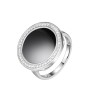 Кольцо серебряное с керамикой и фианитами «Ceramic Eclipse» Fresh Jewelry (арт.TC-R01332-B-W-X-X-W)
