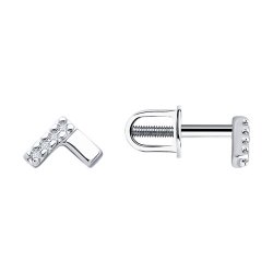 Серьги из серебра с бриллиантами (Арт.94-222-02127-1)