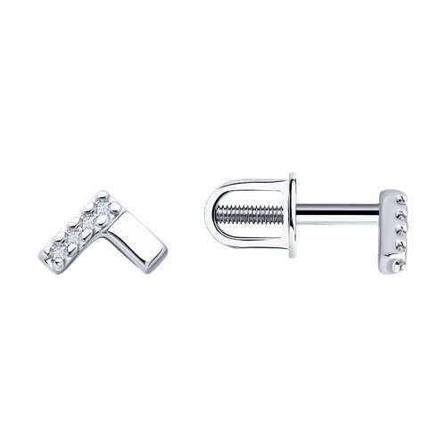 Серьги из серебра с бриллиантами (Арт.94-222-02127-1)