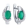 Серьги из серебра с агатами и фианитами (Арт.94-320-00183-2)