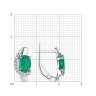 Серьги из серебра с агатами и фианитами (Арт.94-320-00183-2)