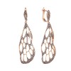 Серьги из золота с бриллиантами и топазами «Крылья мечты» Myjewels (арт.MKER0405)